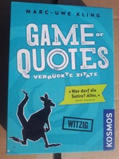 Game of Quotes - Witziges Kartenspiel um Zitate - Marc Uwe Kling - von Kosmos. 
