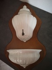 Waschbecken Wandbrunnen Zierbrunnen Keramik  weiß,