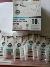  10 x FFP2 Maske weiß mehrlagig, original einzeln verpackt