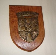 Messingwappen auf Holz MARINEAMT - Deutsche Marine
