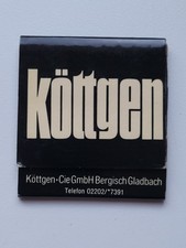 Streichholzheftchen, Köttgen - Cie GmbH, Köttgen, Bergisch Gladbach