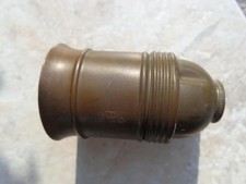 Alte originale Messingfassung E 27 mit Porzellaneinsatz, funktionsfähig, gut