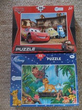 2 Puzzle Disney Pixar Cars + Simba  - 35 Teile - Ab 4 Jahre 