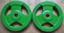 2x 10kg Hantelscheiben Gewichte Guss 30mm Gummiert massiv Hantelbank