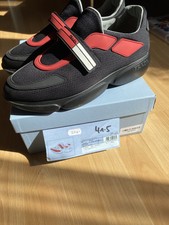 LUXUS PRADA CLOUDBUST SNEAKER SCHUHE SCHWARZ Rot Gr 41,5