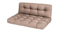 LIVARNO Home Polsterauflage für Paletten Sitz/Rückenkissen 2tlg. taupe
