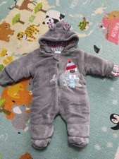 Teddy Baby Kinder Overall mit Kapuze Wagenanzug 62/68. Schöne. Bebe Bonito 3/6 M