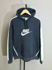 Herren Nike Marineblau Pullover Hoodie Sweatshirt XL Vintage Big Logo
