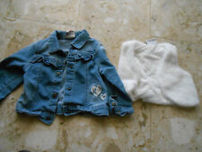 Jeansweste Kuschelweste Gr. 74 und 80 topomini Mädchen