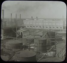 Glas Magic Laterne Schiebedose FABRIK IN DER NÄHE VON PORT ARTHUR TEXAS C1910 FOTO USA 