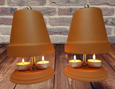 2 Stück Teelichtofen Ø13 cm Teelichtheizung Tischkamin Notofen Kerze Heizung