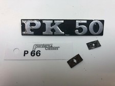 Plakette Seitendeckel Piaggio Vespa PK 50 Emblem Schriftzug Logo Schild (P66)