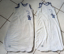 Mothercare-Zwei hellblaue schlafen wachsen Taschen - 6-18 Monate - 1 TOG & 2.5 Tog