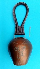 Kuh Glocke mit Hirsch Motiv Metall Messing ? Deko Shabby Landhaus