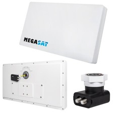 SAT Flachantenne Megasat H30 D2 Twin mit Fensterhalterung H30D2 Sat Anlage HDTV