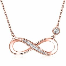 925 Sterling Silber Halskette Billie Bijoux"Endless Love" Infinity Anhänger