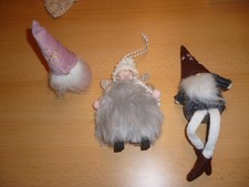 Weihnachtsdeko 3 Figuren aus Stoff - wie neu!