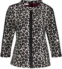 Gerry Weber Zweiteiler Gr. 42 Kostüm Bleistiftrock Pullover Jacquard leo Animal 