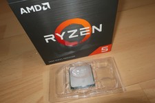 AMD Ryzen 5 3600 mit einer Verpackung und dem Kühler