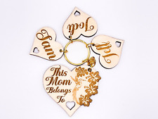 Personalisierte Geschenke für Sie Geschenk Geburtstag Herz Schlüsselanhänger Blume Mama Nan Mum