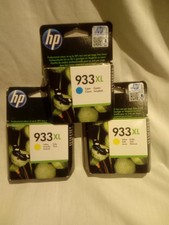 3 x HP  933 XL  Cyan + Yellow Gelb ORIGINAL Tintenpatronen CN054AE CN056AE TOP!!