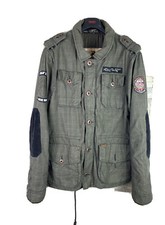 Khujo Herren Größe XL grün kariert gepolstert Jagdjacke Mantel (fehlender Knopf) 
