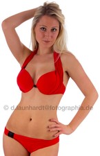 Sexy * toller Neckholder-Bikini, Push-Up in knalligem Rot, Gr. 40 - 46