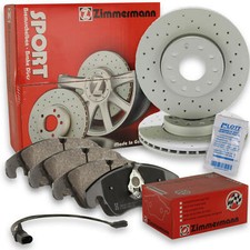 ZIMMERMANN Bremsscheiben Ø348mm + Beläge Vorne für BMW 5er E60 E60 6er E63 E64