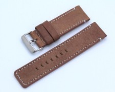 Oozoo Uhrband Uhrarmband Uhrenarmband Ersatzband mittelbraun 24mm