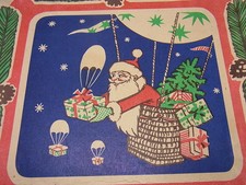 Christbaumschmuck Pappe Weihnachtsteller Bunter Santa Teller DDR  um 1960 Nr. 13