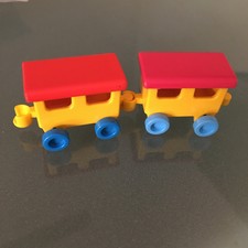 Playmobil ® - Mini Eisenbahn 2 Wagen Ersatzteil Kinderzimmer Zug Puppenhaus