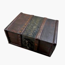 VINTAGE ? HOLZ BOX Schöne Schatz Kiste 10x15 Fotos FÄRBT! Shabby Chic Pirat Deko