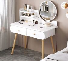 Weiß Schminktisch mit spiegel 2 Schubladen -Klein Frisiertisch