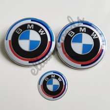 BMW Logo Emblem 50 Jahre Jubiläum Front Heck Lenkrad 82 74 45 mm einzel oder Set