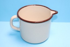 ALTER EMAILLETOPF BEIGE DDR