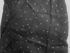 Stoffrest Baumwolle schwarz mit Sterne