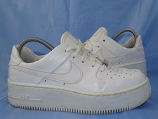NIKE AIR FORCE 1 SAGE LOW SNEAKER GR 37 38 WHITE AF1 PLATEAU PLATFORM SCHUHE D42
