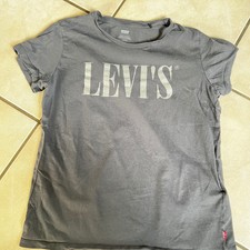 LEVIS * T-Shirt grau mit glitzer Logo Druck * Gr S