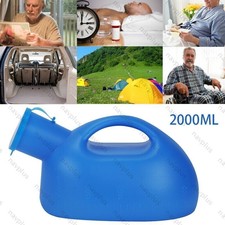 2000 ml Tragbare Urinflasche Urinal WC für Herren Reise Camping mit Deckel