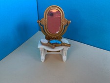 EKA1 Playmobil Schminktisch Spiegel weiß/gold Zubehör zu Schloß Villa Puppenhaus