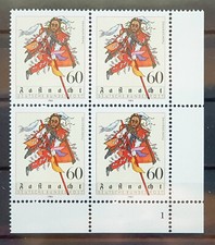 Bund 1983 ** Mi 1167 Fastnacht im Eckrandviererblock 4er Formnummer 1 Fn1 (3849B
