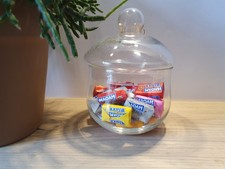 Zuckerdose Vorratsdose Bonbondose Glasschale 7x8 cm mit Deckel 13 cm 