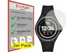 2x HSW | 9H Displayschutzfolie KLAR für Smartwatch und Telefonuhr
