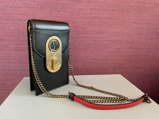 CHRISTIAN LOUBOUTIN Tasche Crossbody Umhängetasche schwarz Leder