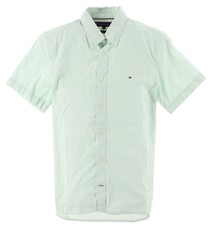 Tommy Hilfiger Hemd Shirt Herren Gr.L Sommerhemd Slim Fit Grün 134849