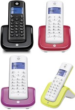 Motorola T201 Schnurlos Analog Dect Telefon Schnurloses Schwarz Rot Lime Pink