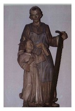 Religion & Kirchen KIRCHZELL Herz-Jesu-Pfarrkirche St. Josef Statue R. Theobald