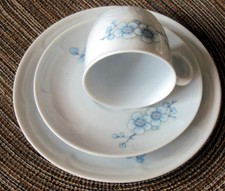 Kaffeeservice Kahla Gedeck Tasse Teller Kuchenteller Porzellan 60er Jahre DDR 