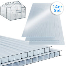 14x Polycarbonat Hohlkammerstegplatten 4mm Doppelstegplatte Hohlkammerplatten