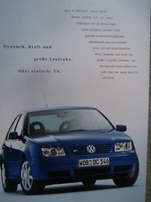 VW Bora V6 4Motion Prospekt Brochure Catalogue Juli 1999 Rarität